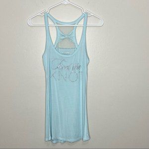 Victoria’s Secret Light blue tied the knot sequined wedding tank Medium